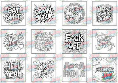 Seriously Fuck OFF Digital Colouring Pages