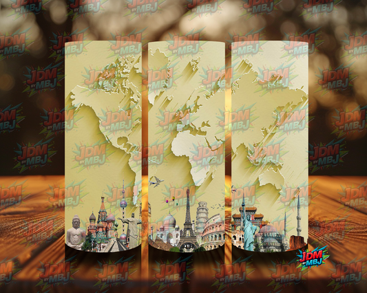 Inspired by World Maps Sublimation Prints