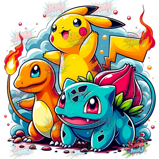 Iron On - Pokemon  DTF 25cm