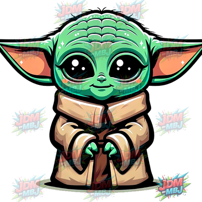 Vinilo termoadhesivo Baby Yoda DTF de 25 cm