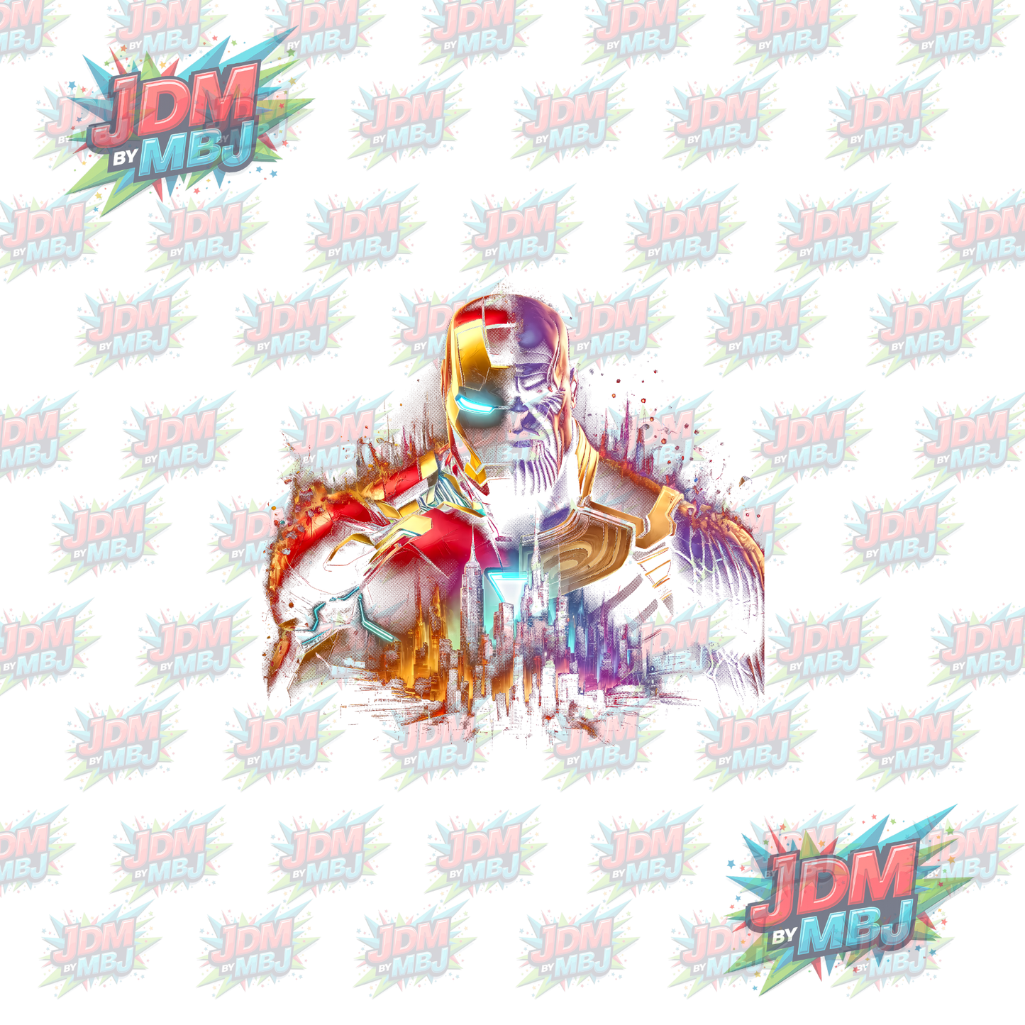 Iron On - Superhero Halftone DTF