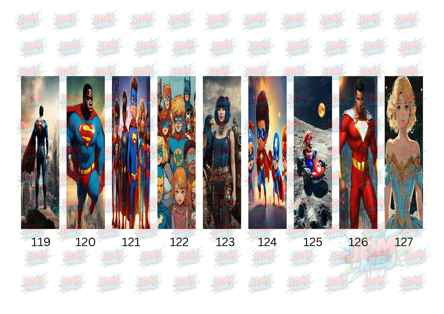 Inspired by Marvel/DC [Bookmark/Pen] Sublimation Prints [Volume 7]