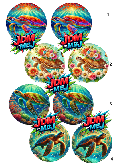 Impresiones por sublimación de posavasos de Turtle Car