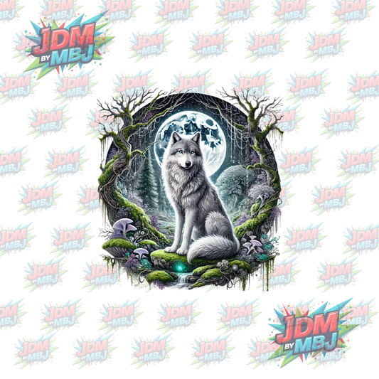 Transferencia térmica - Lobo misterioso DTF 25 cm
