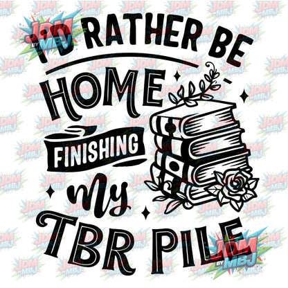 Iron On - I'd Rather Be Home... DTF 20cm