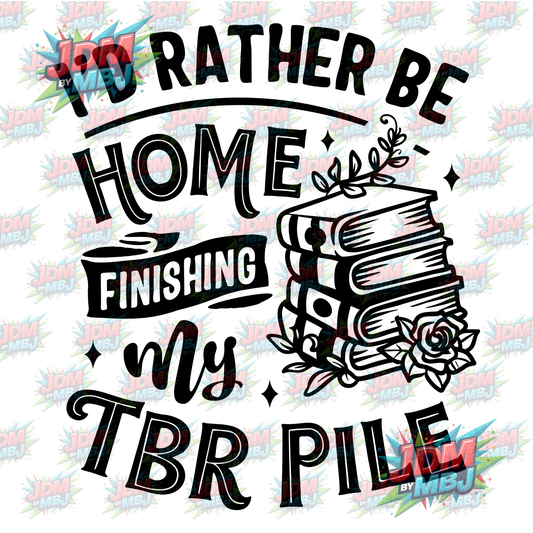 Iron On - I'd Rather Be Home... DTF 20cm