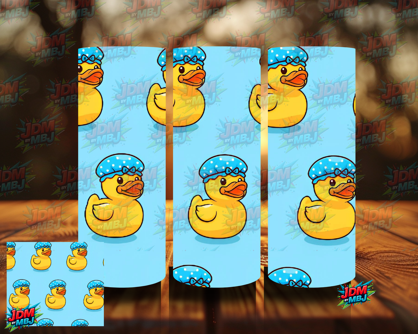 Duck with Shower Cap Sublimation Prints