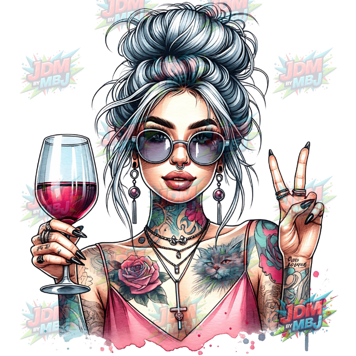 Iron On - Tattoo Girl DTF 25cm