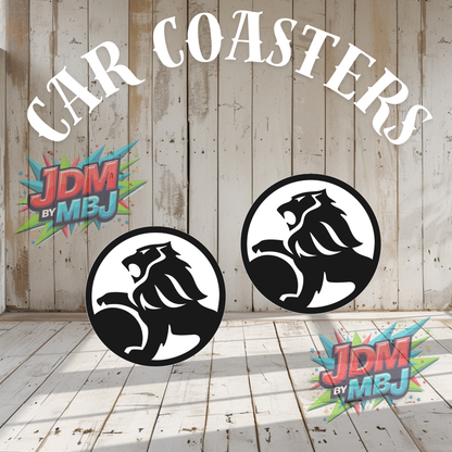 Juego de 2 posavasos para coche fabricados
