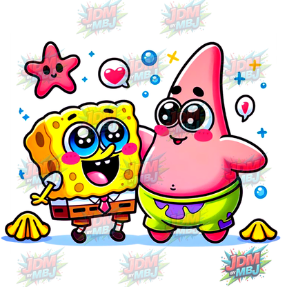 Bob Esponja Pantalones Cuadrados (DTF) - Planchado (25 cm)