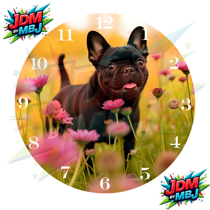 Impresiones de sublimación de relojes de 20 cm x 20 cm, inspirados en pájaros, perros y tigres.