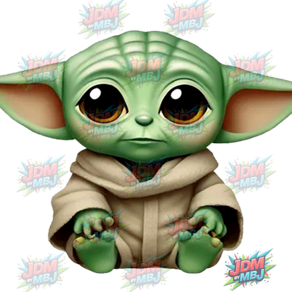 Vinilo termoadhesivo Baby Yoda DTF de 25 cm