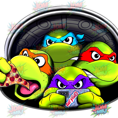 Pegatina termoadhesiva de las Tortugas Ninja Adolescentes Mutantes (25 cm)