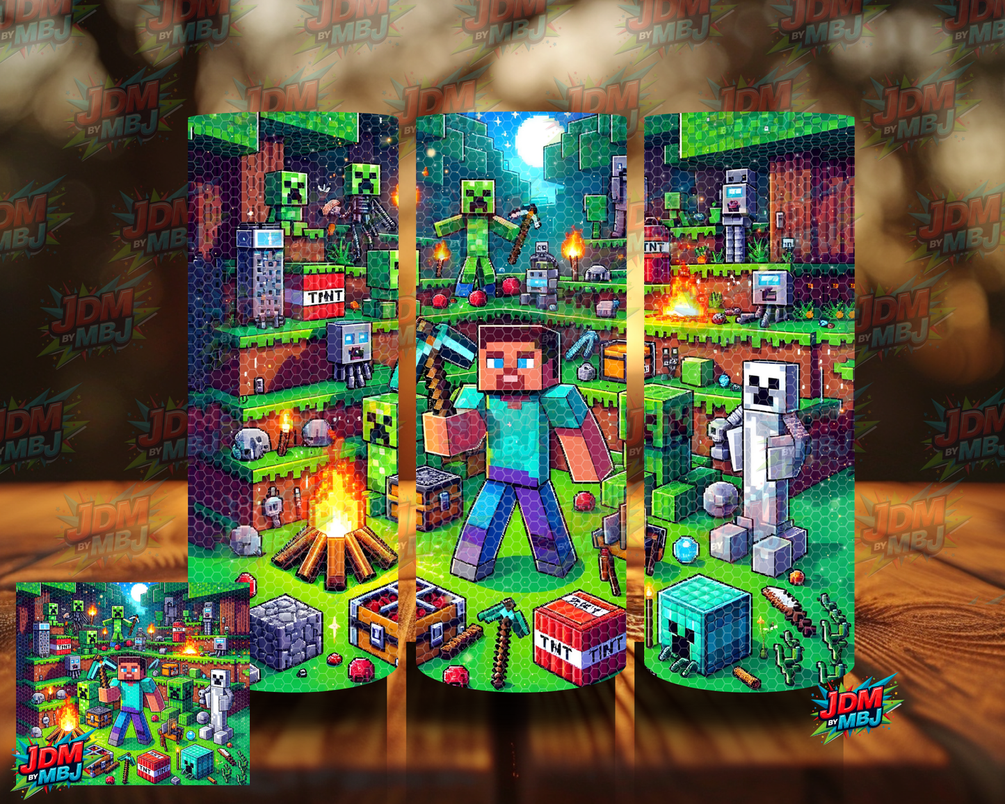 Rhinestone Minecraft 20oz Sublimation Prints