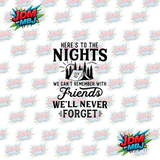 Iron On - Here To the Nights DTF 20cm