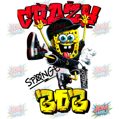 Bob Esponja Pantalones Cuadrados (DTF) - Planchado (25 cm)