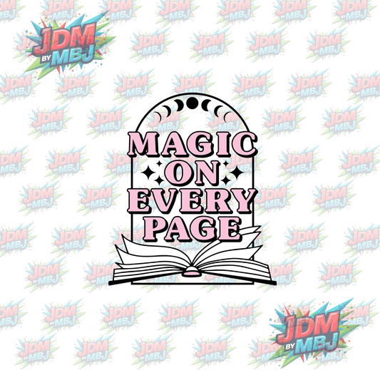 Iron On - Magic On Every Page DTF 20cm