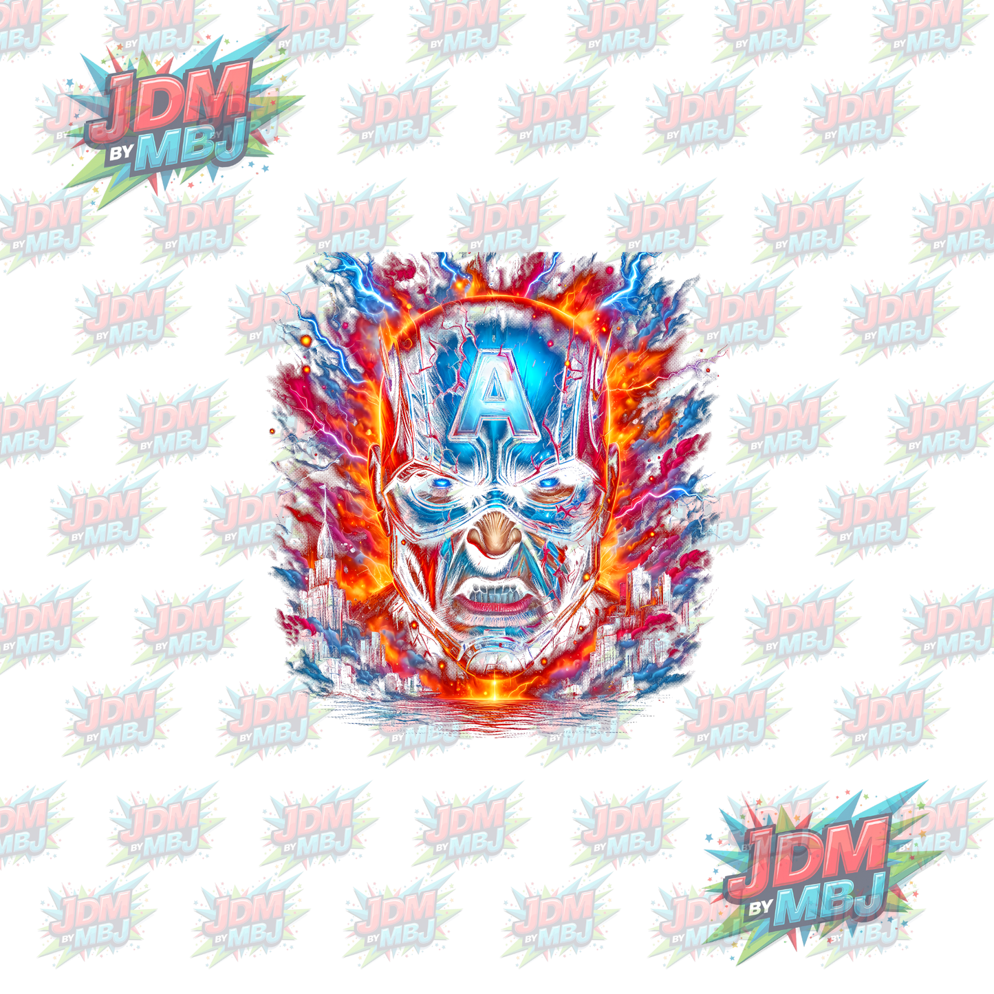 Iron On - Superhero Halftone DTF