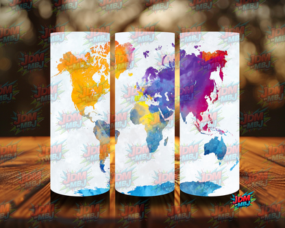 Inspired by World Maps Sublimation Prints