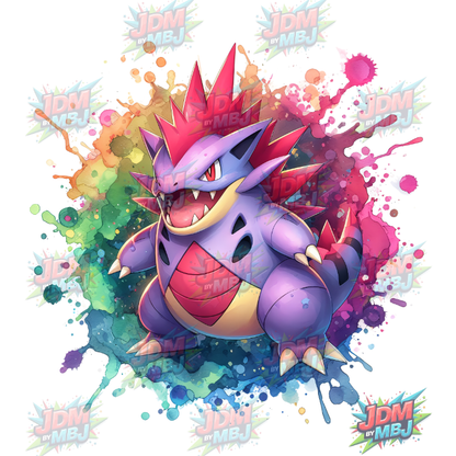 Pegatina termoadhesiva de Pokémon (2) DTF de 25 cm