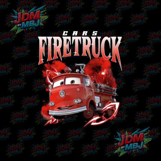 Iron On - Red 'Firetruck' "Lighting McQueen" DTF 24cm