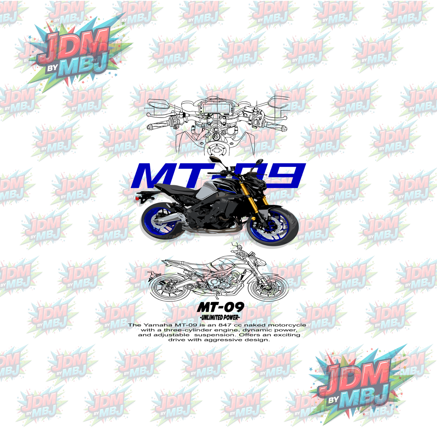 Iron On - Motorcycle  DTF