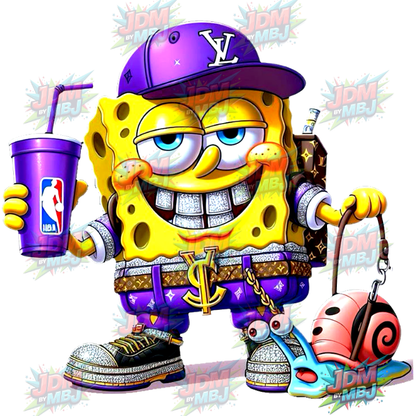 Bob Esponja Pantalones Cuadrados (DTF) - Planchado (25 cm)