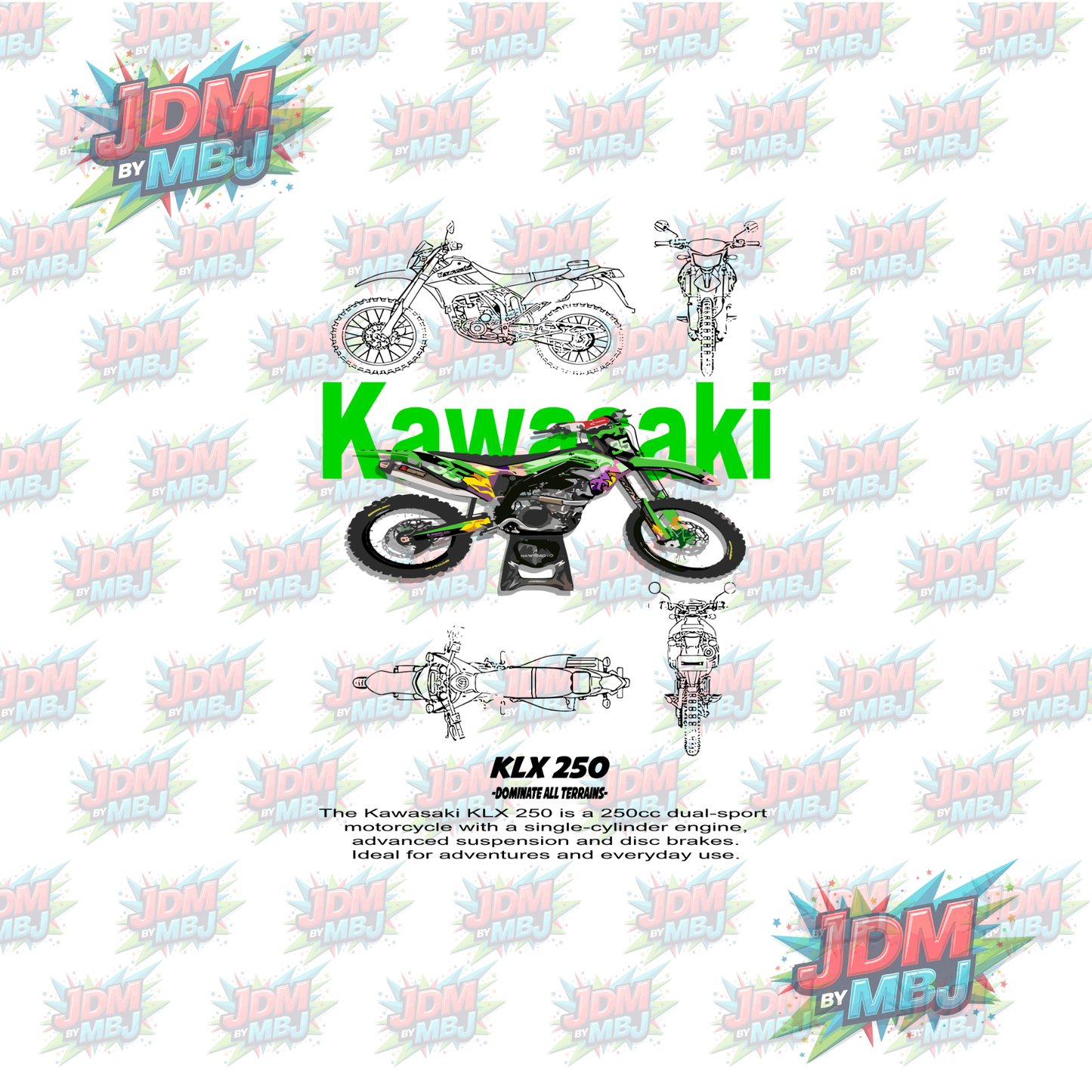 Iron On - Motorcycle  DTF