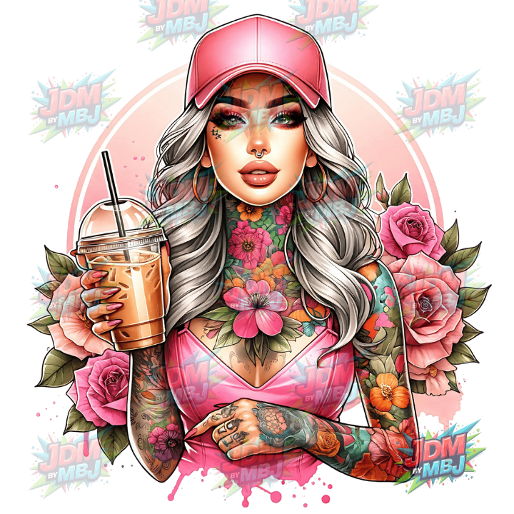 Iron On - Tattoo Girl DTF 25cm