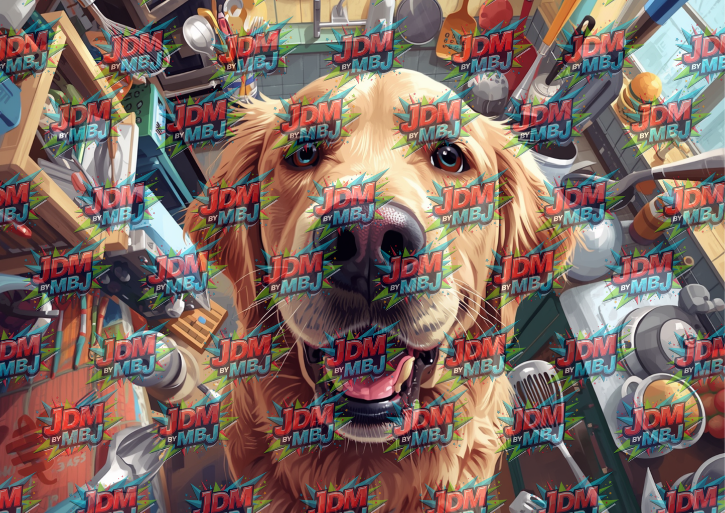 Golden Retriever Cutting Board Sublimation Prints
