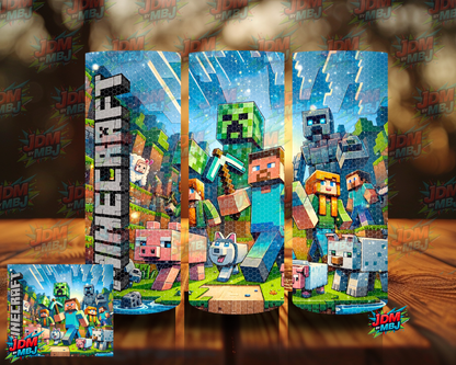 Rhinestone Minecraft 20oz Sublimation Prints