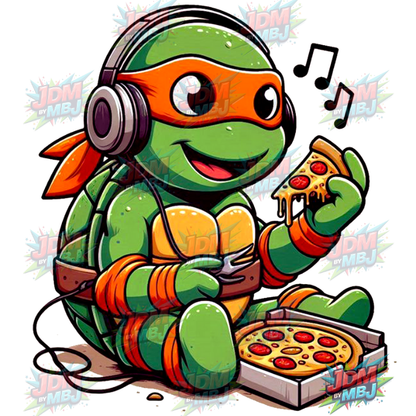 Pegatina termoadhesiva de las Tortugas Ninja Adolescentes Mutantes (25 cm)