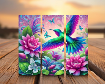 Impresiones de sublimación de aves y mariposas