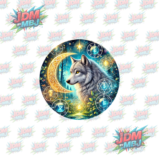 Transferencia térmica - Lobo misterioso DTF 25 cm