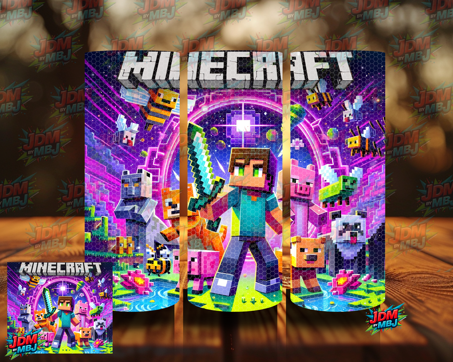 Rhinestone Minecraft 20oz Sublimation Prints