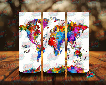 Inspired by World Maps Sublimation Prints