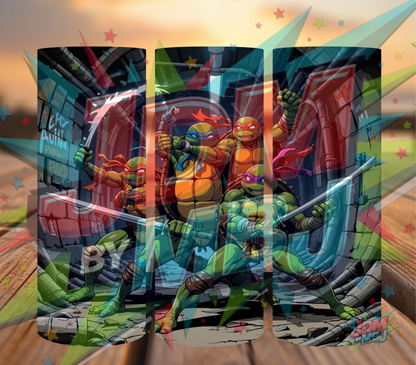 Inspirado en las impresiones de sublimación de las Tortugas Ninja Adolescentes