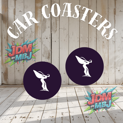 Juego de 2 posavasos para coche fabricados