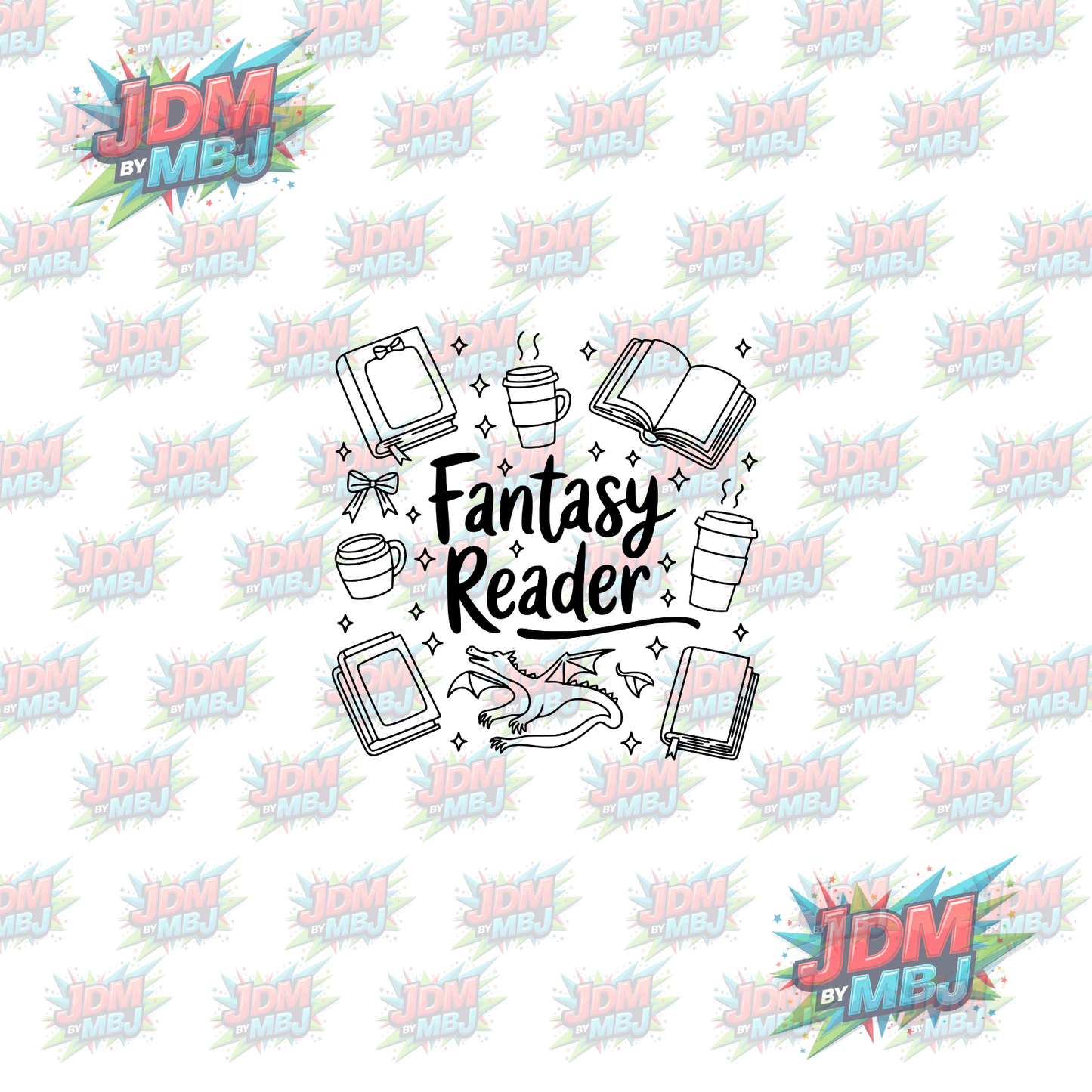 Iron On -  Fantasy Reader DTF 20cm