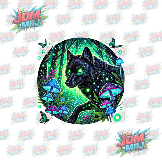 Transferencia térmica - Lobo misterioso DTF 25 cm