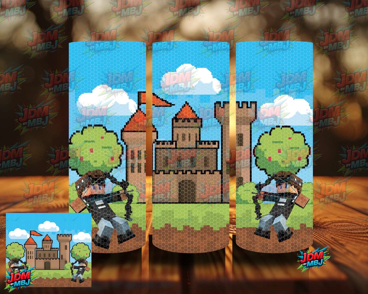 Rhinestone Minecraft 20oz Sublimation Prints