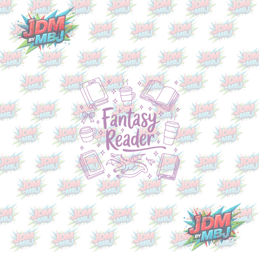 Iron On -  Fantasy Reader "Pink" DTF 20cm