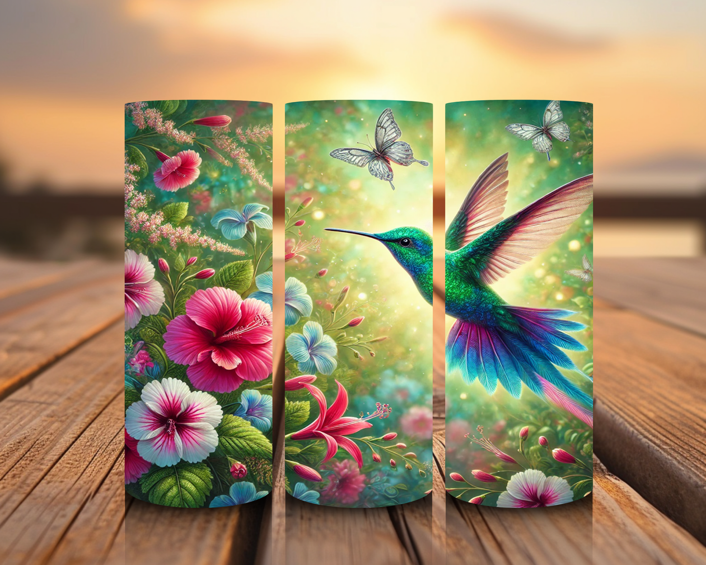 Impresiones de sublimación de aves y mariposas