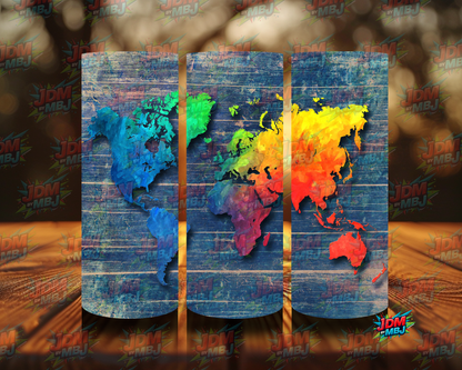 Inspired by World Maps Sublimation Prints