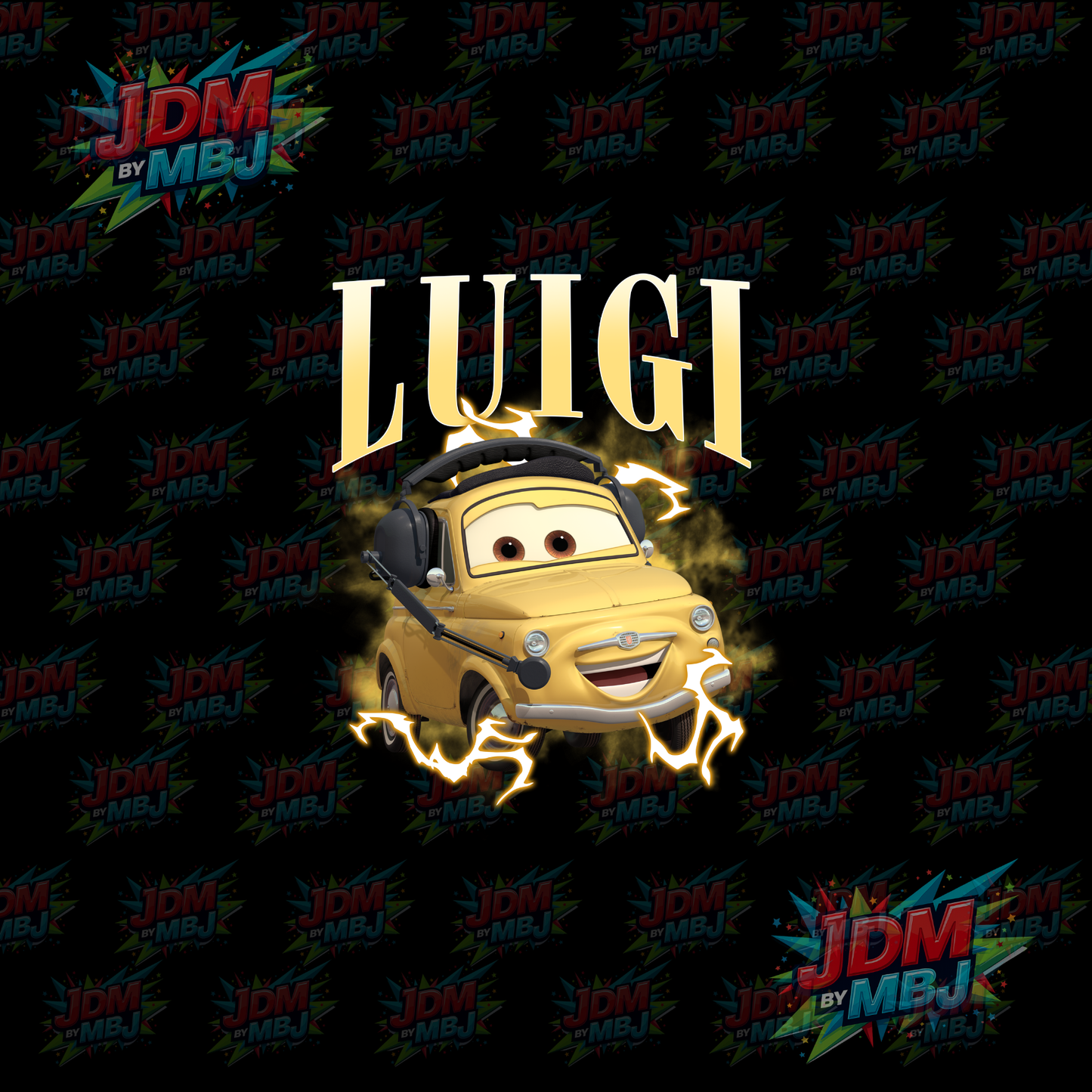 Iron On - Luigi 'Cars' "Lighting McQueen" DTF 24cm