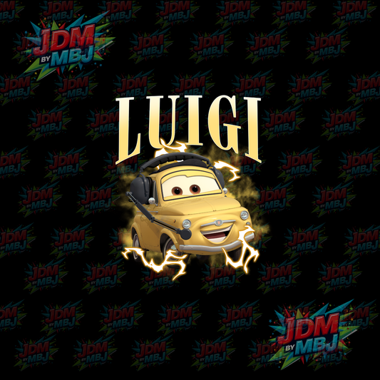 Iron On - Luigi 'Cars' "Lighting McQueen" DTF 24cm