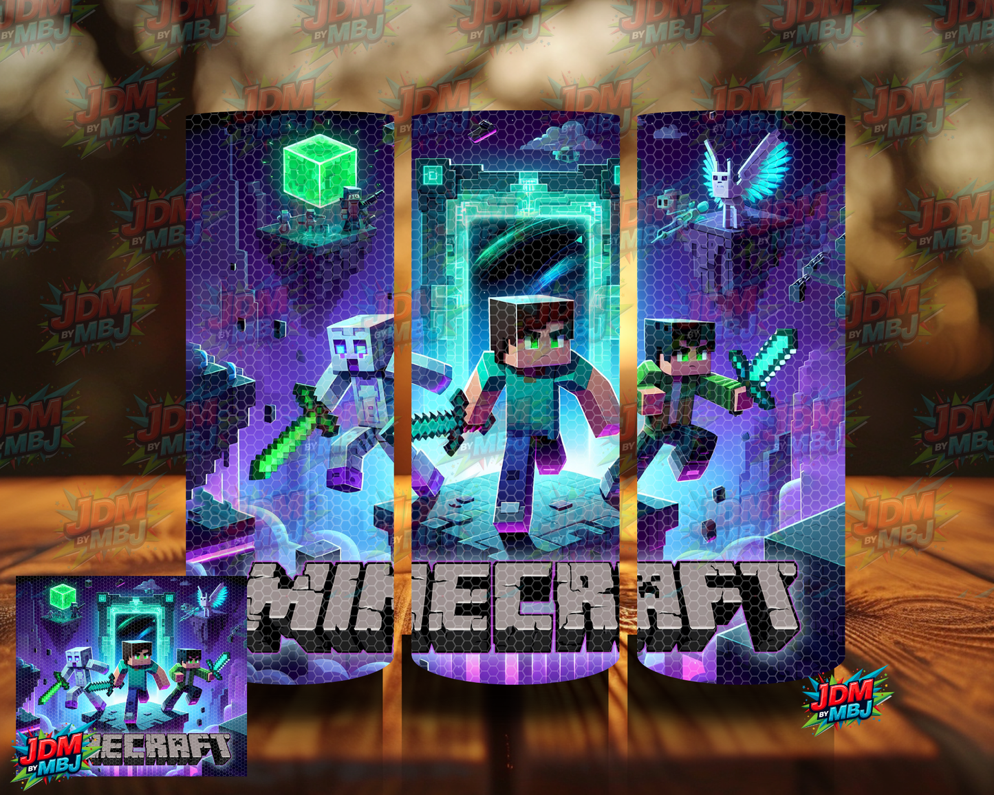 Rhinestone Minecraft 20oz Sublimation Prints