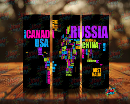 Inspired by World Maps Sublimation Prints