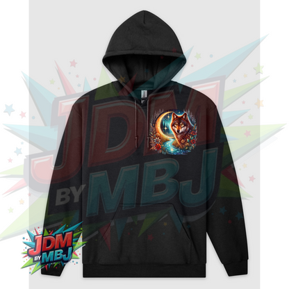 Lobos Místicos DTF Impreso en Sudaderas Gildan