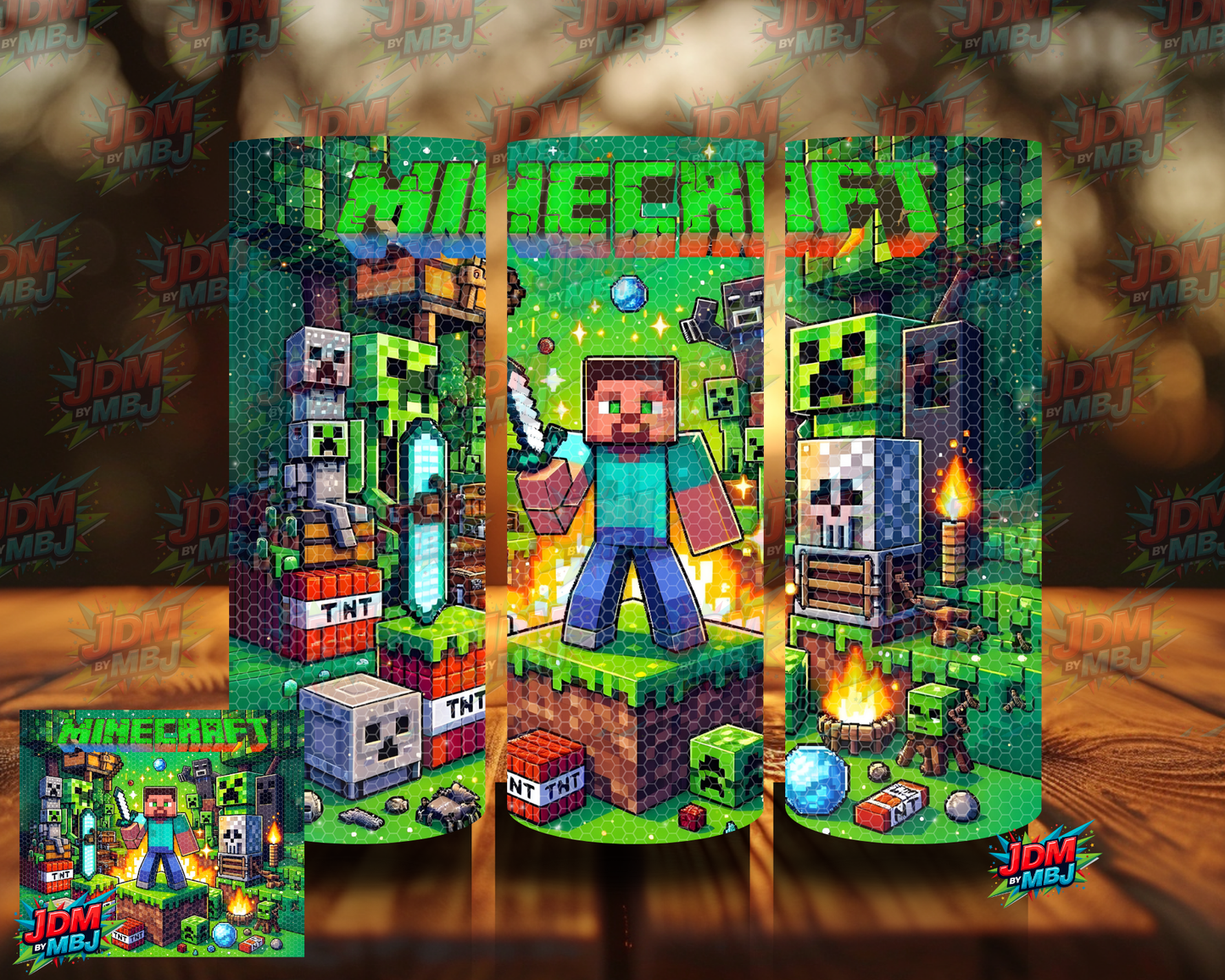 Rhinestone Minecraft 20oz Sublimation Prints